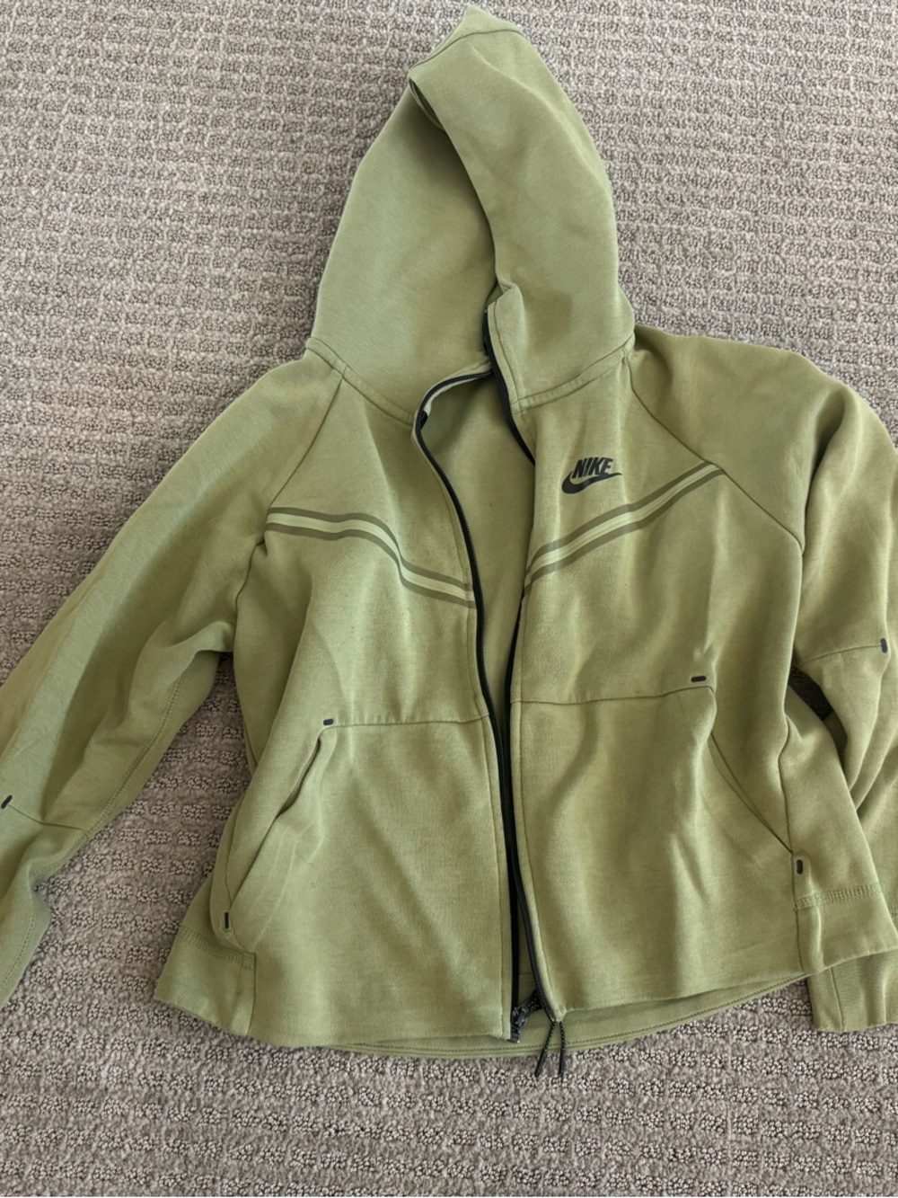Nike Olive Green Full-Zip Hoodie